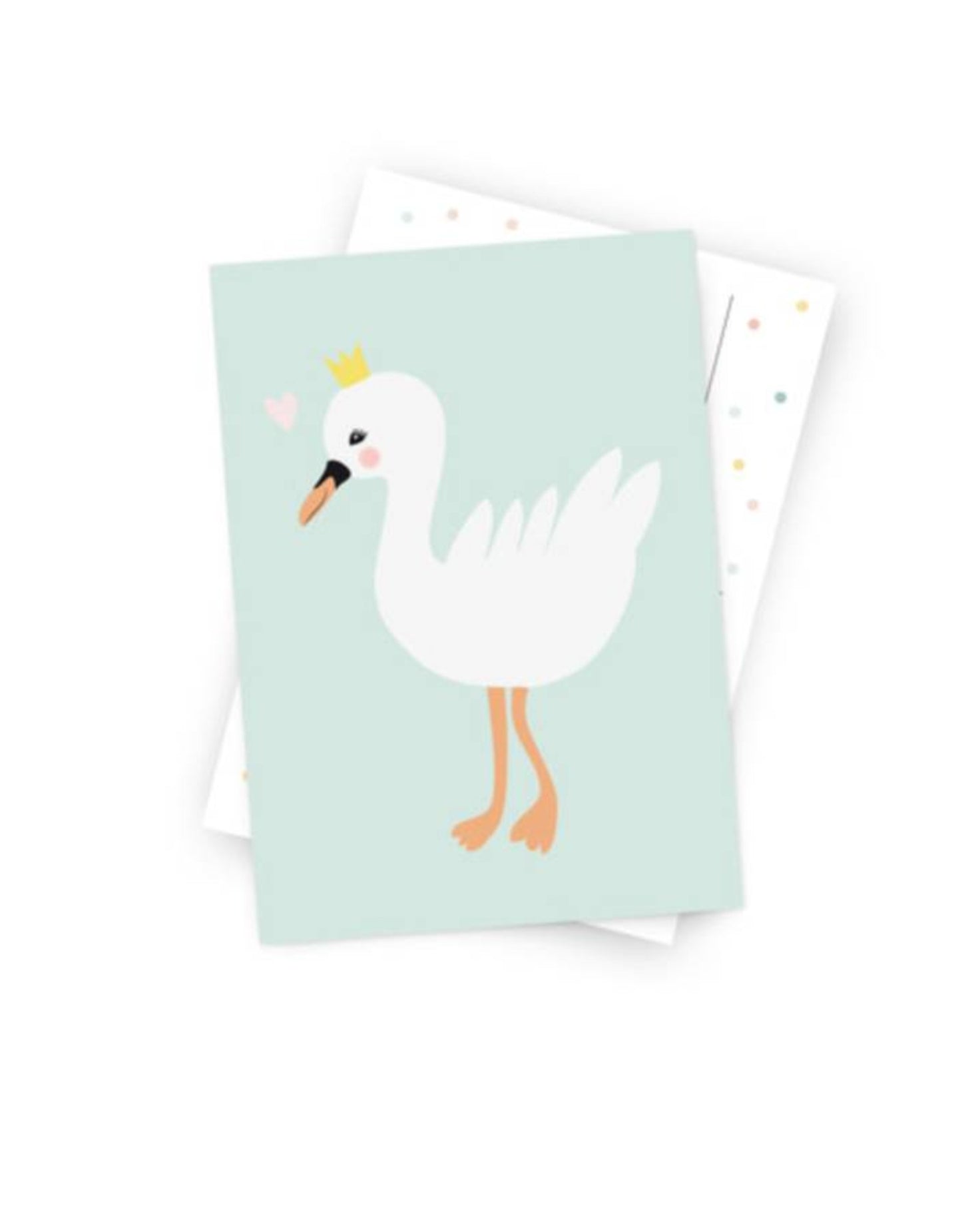 Postcard "little swan girl"